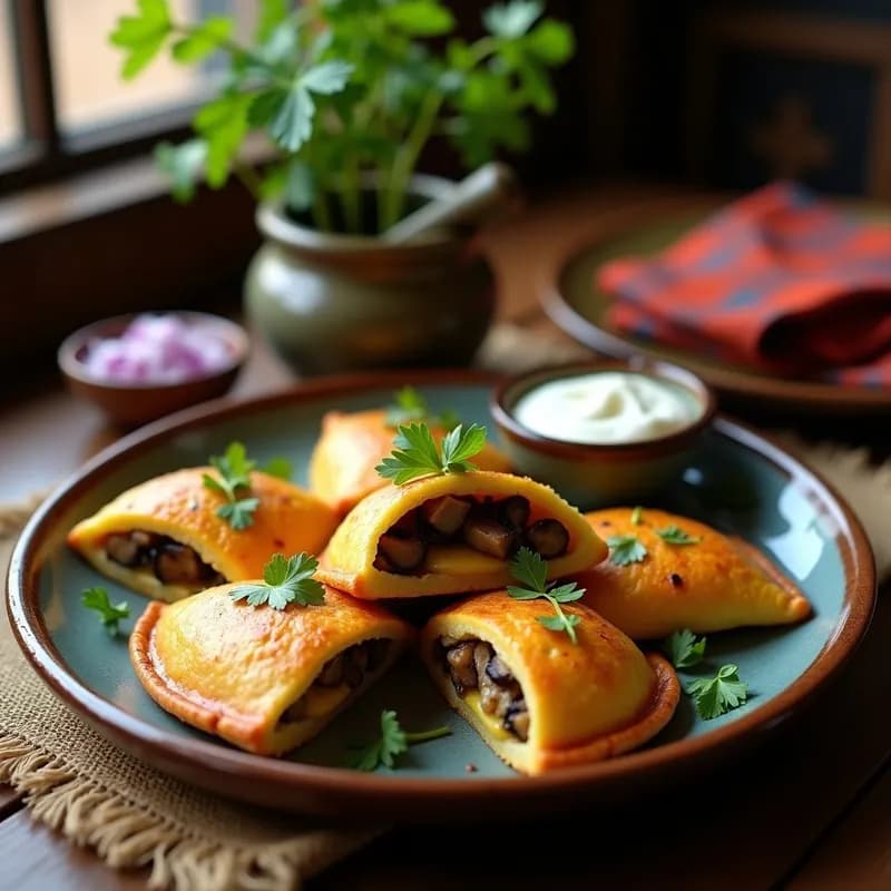 Tortitas de Maíz Rellenas de Queso Oaxaca y Champiñones: Receta Auténtica en 25 Minutos