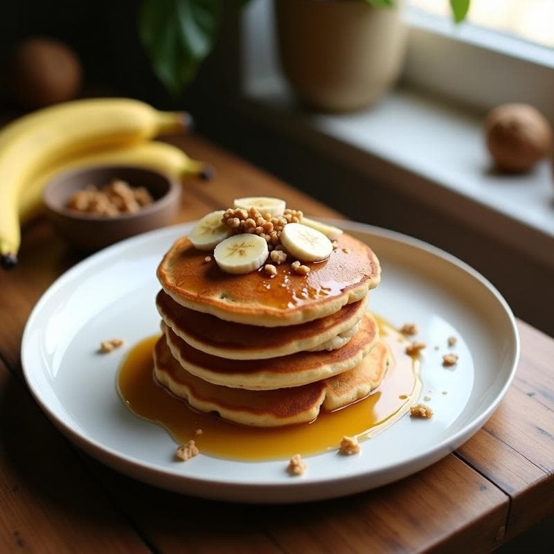 Tortitas de Espelta y Plátano: Receta Vegana Sin Harina en 15 Minutos