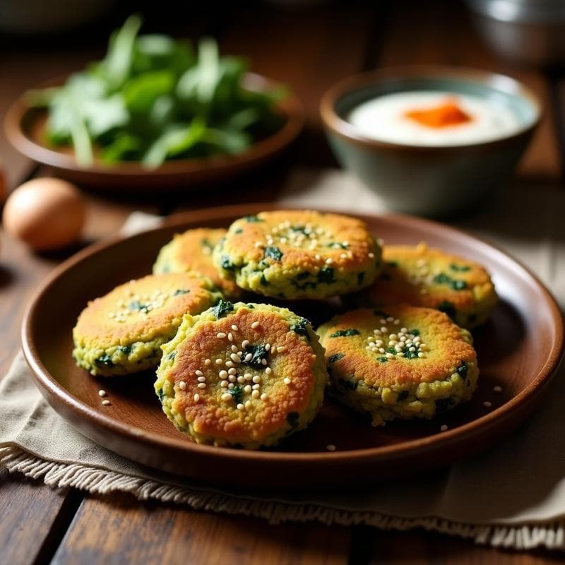 Tortitas de Espinaca y Garbanzo en Airfryer: Receta Vegana Ultra Proteica en 15 Minutos
