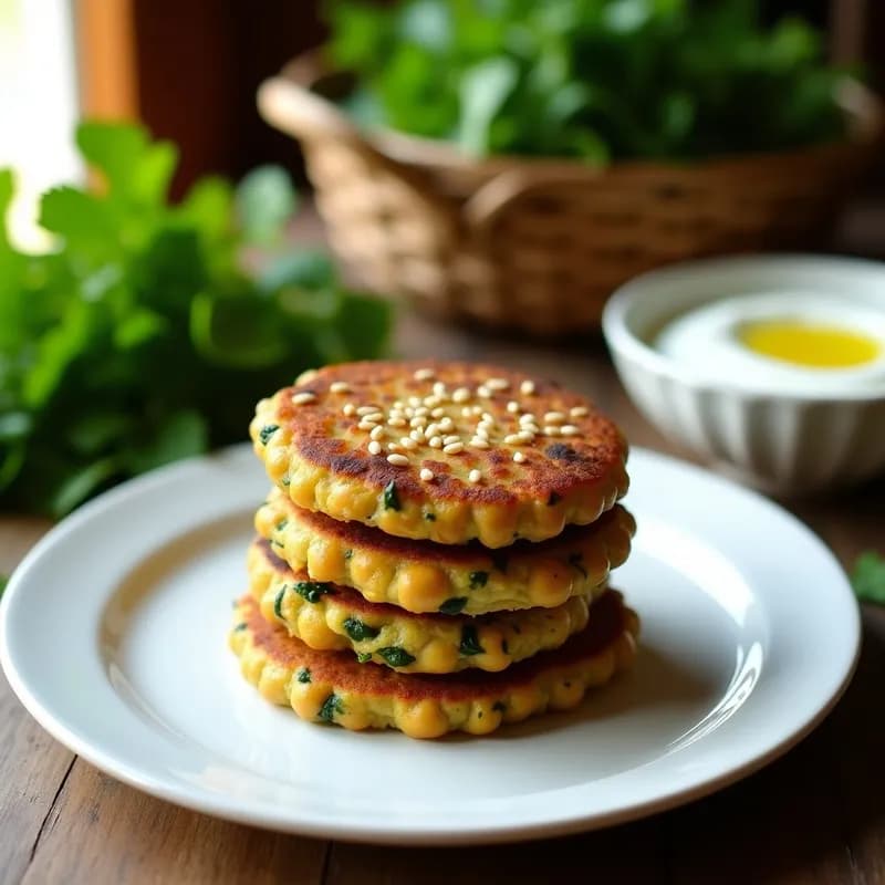Tortitas de Espinaca y Garbanzo: Receta Vegana Alta en Proteína sin Harina