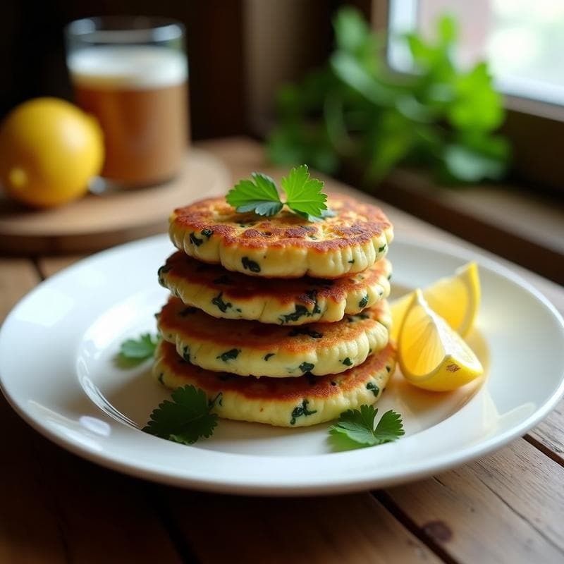 Tortitas de Espinaca y Queso Halloumi: Desayuno Chipriota Alto en Proteína