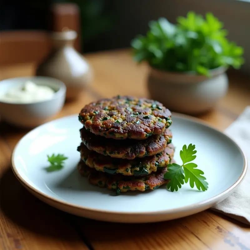 Tortitas de Espinacas y Arroz Negro Veganas: Receta Alta en Hierro en 25 Minutos