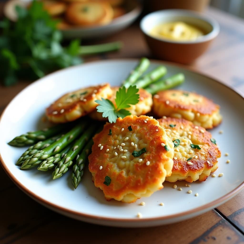 Tortitas de Garbanzo y Espárragos Trigueros: Aperitivo Andaluz Vegano en Thermomix