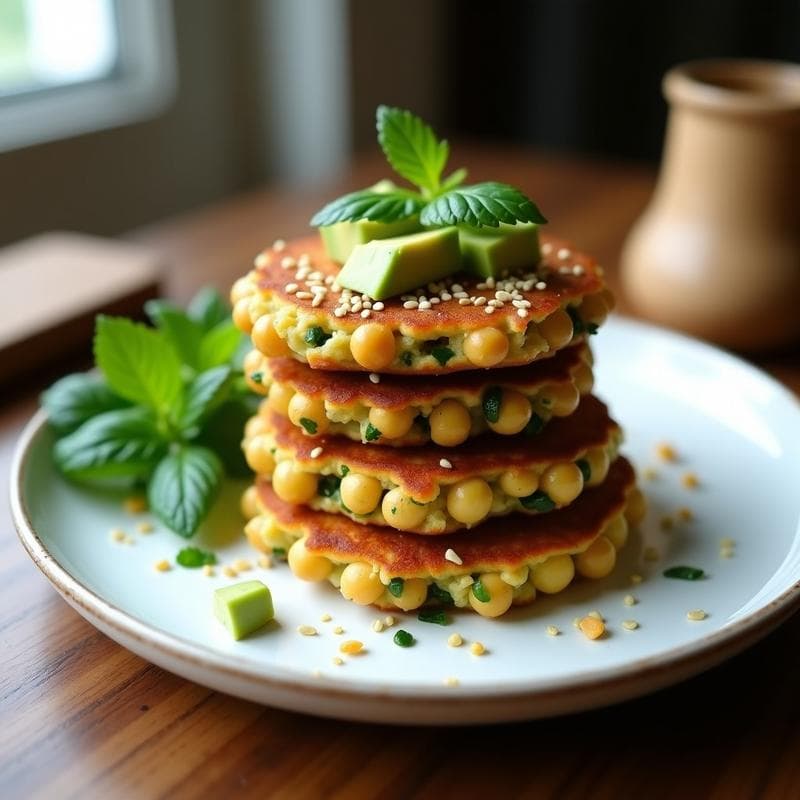 Tortitas de Garbanzo y Espinacas: Desayuno Keto y Alto en Hierro en Airfryer