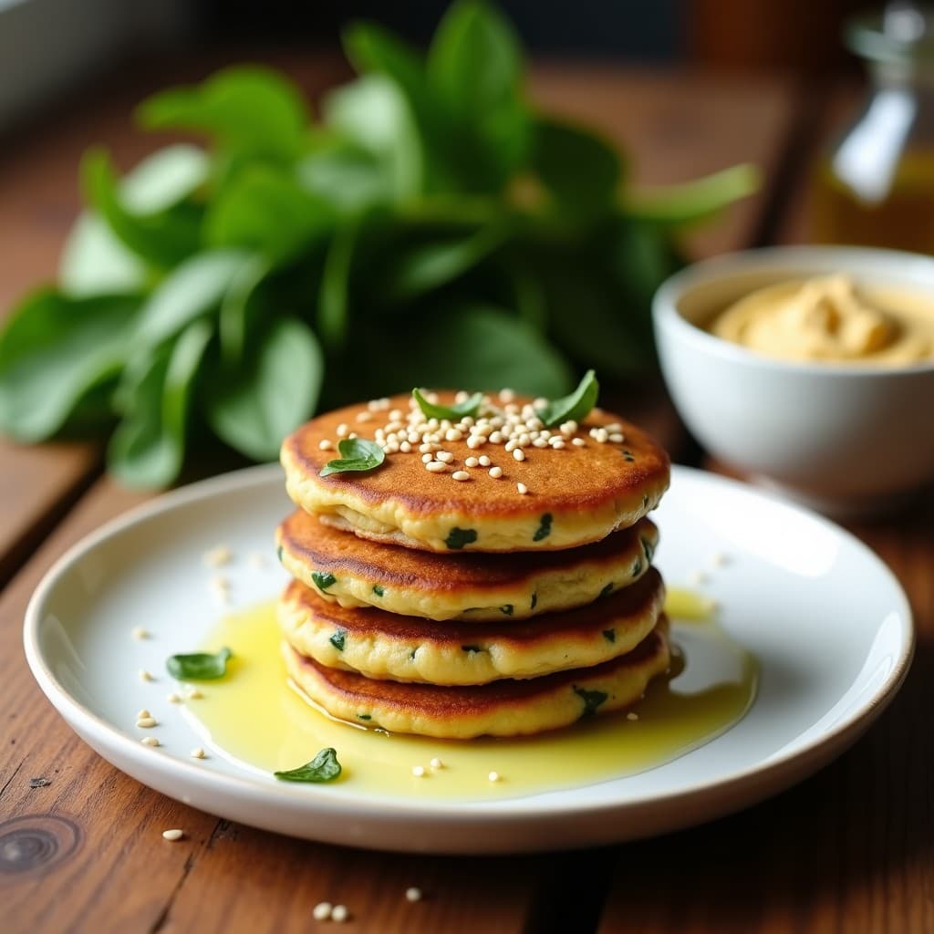 Tortitas de Garbanzo y Espinacas: Desayuno Sin Gluten y Alto en Fibra en Thermomix