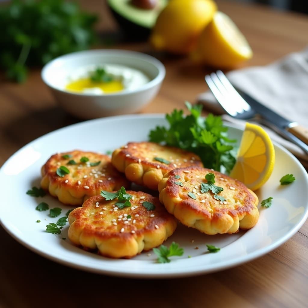 Tortitas de Garbanzo y Cubitos de Queso Halloumi: Desayuno Salado en Thermomix
