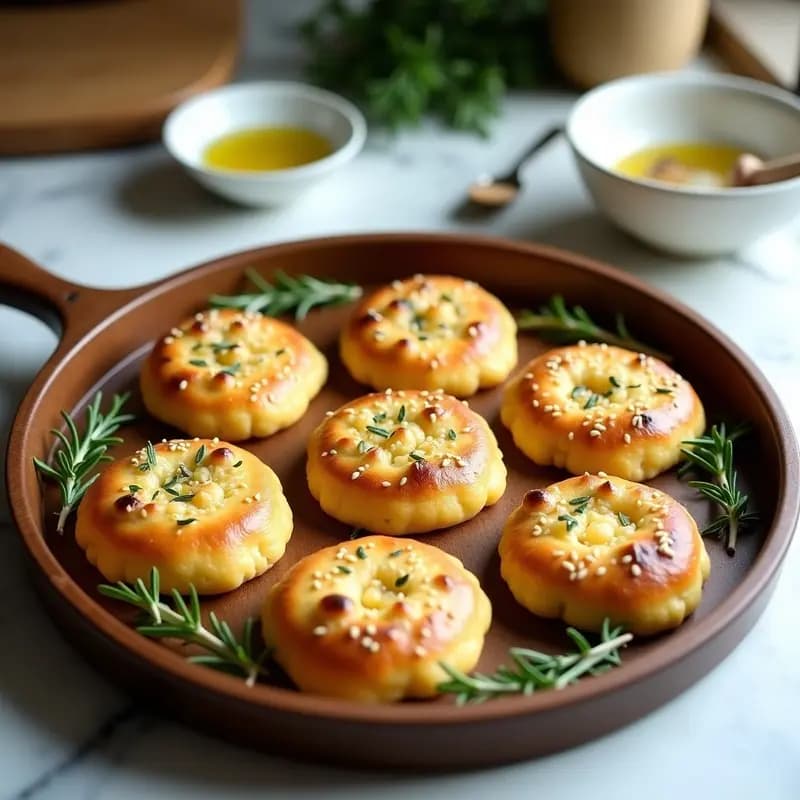 Tortitas de Garbanzos con Hierbas Provenzales: Desayuno Francés Sin Gluten y Alto en Fibra