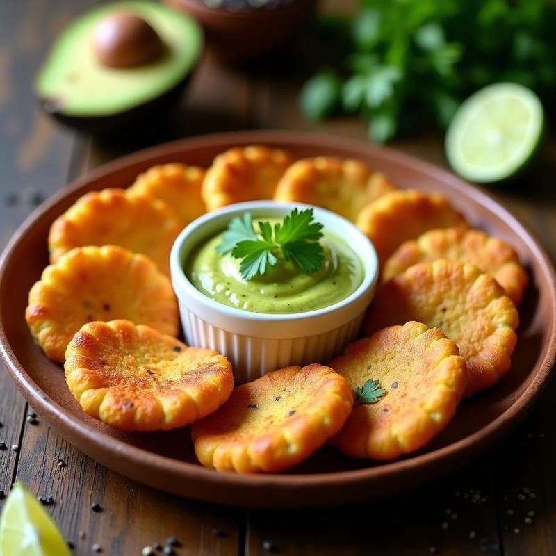 Tortitas de Harina de Grillo con Salsa de Aguacate y Chile: Snack Proteico Mexicano en Airfryer