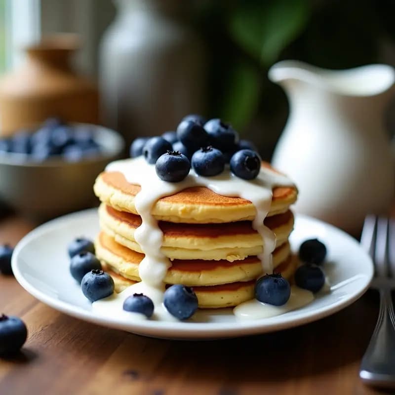 Tortitas de Harina de Guar y Arándanos: Desayuno Indio Keto y Sin Gluten