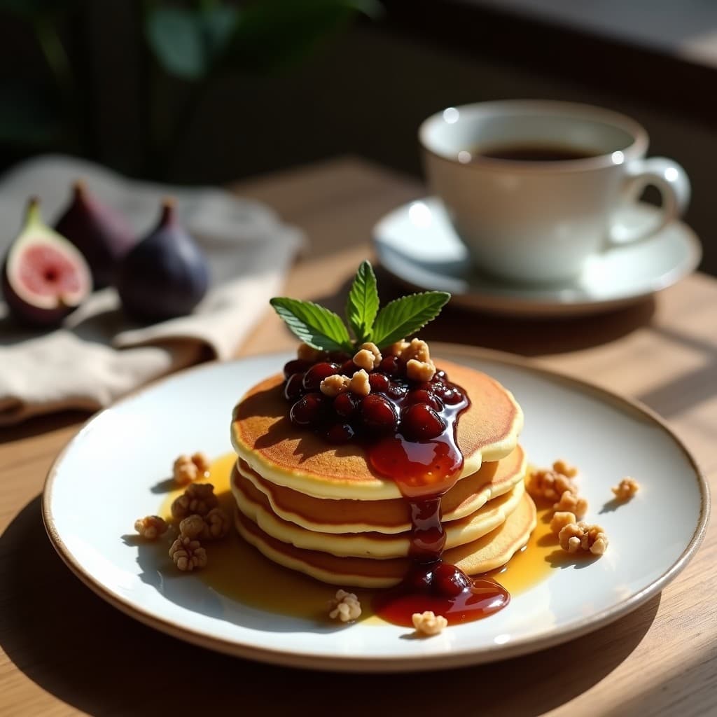 Tortitas de Harina de Castañas y Compota de Higo: Desayuno Sin Gluten y Sin Lácteos