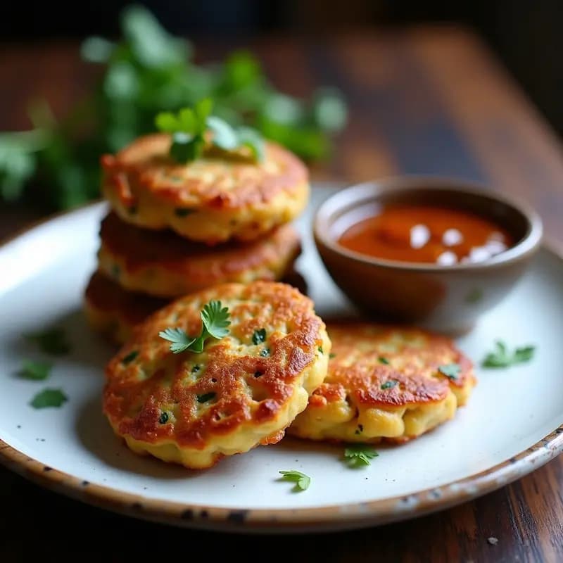 Tortitas de Harina de Garbanzo y Cebolla Morada: Receta India en Thermomix con Chutney de Tamarindo