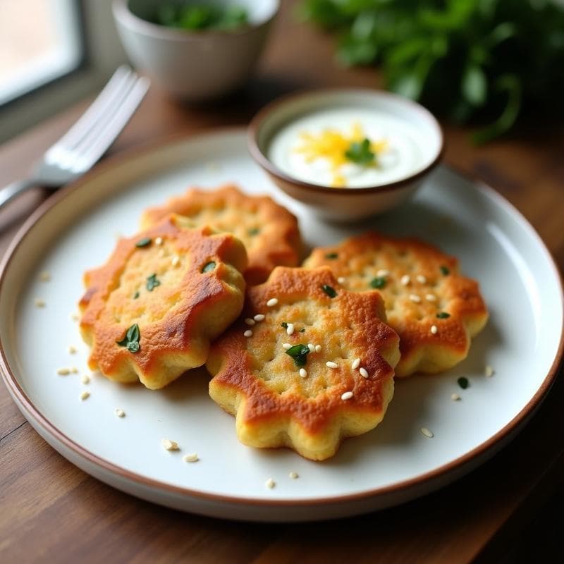Tortitas de Harina de Garbanzo y Espárragos Blancos: Desayuno Sin Gluten en Airfryer