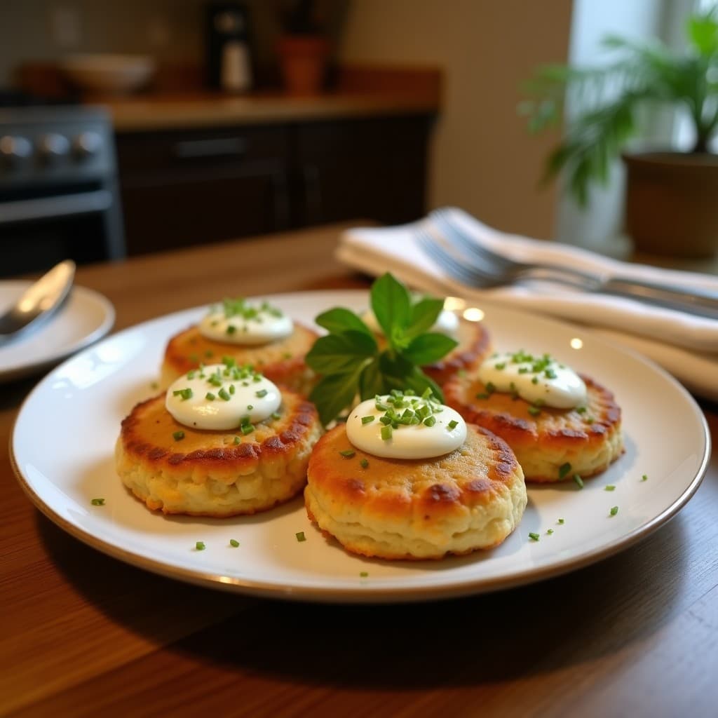 Tortitas de Harina de Guisante con Crema de Aguacate y Caviar de Berenjena: Entrante Español Vegano