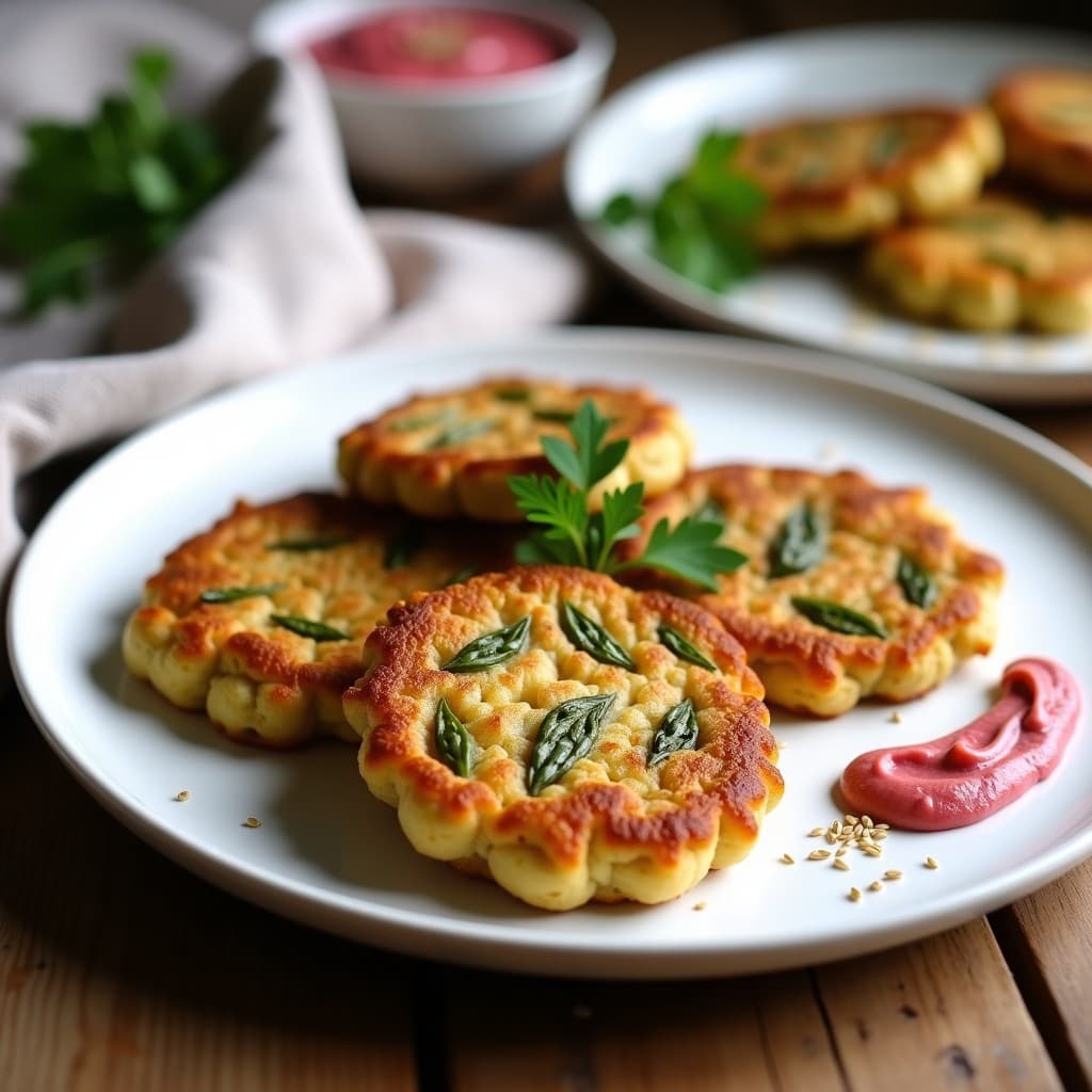Tortitas de Harina de Lentejas y Espárragos Trinchados: Receta Vegana en Olla Express
