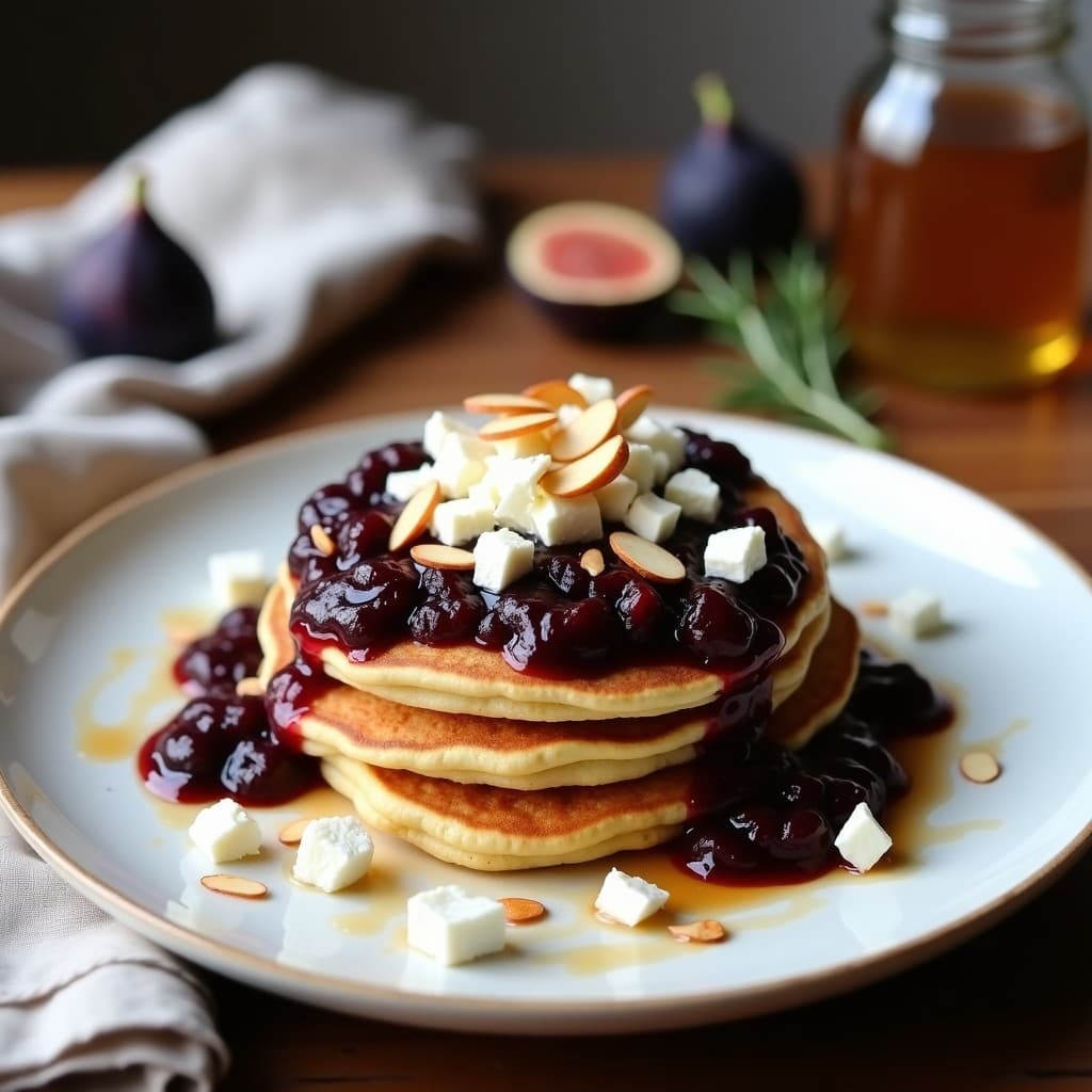 Tortitas de Kamut con Compota de Higos y Queso de Cabra: Desayuno Sin Gluten y Energético