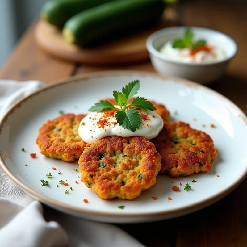 Tortitas de Lentejas Rojas y Calabacín: Desayuno Salado Sin Harina en Airfryer