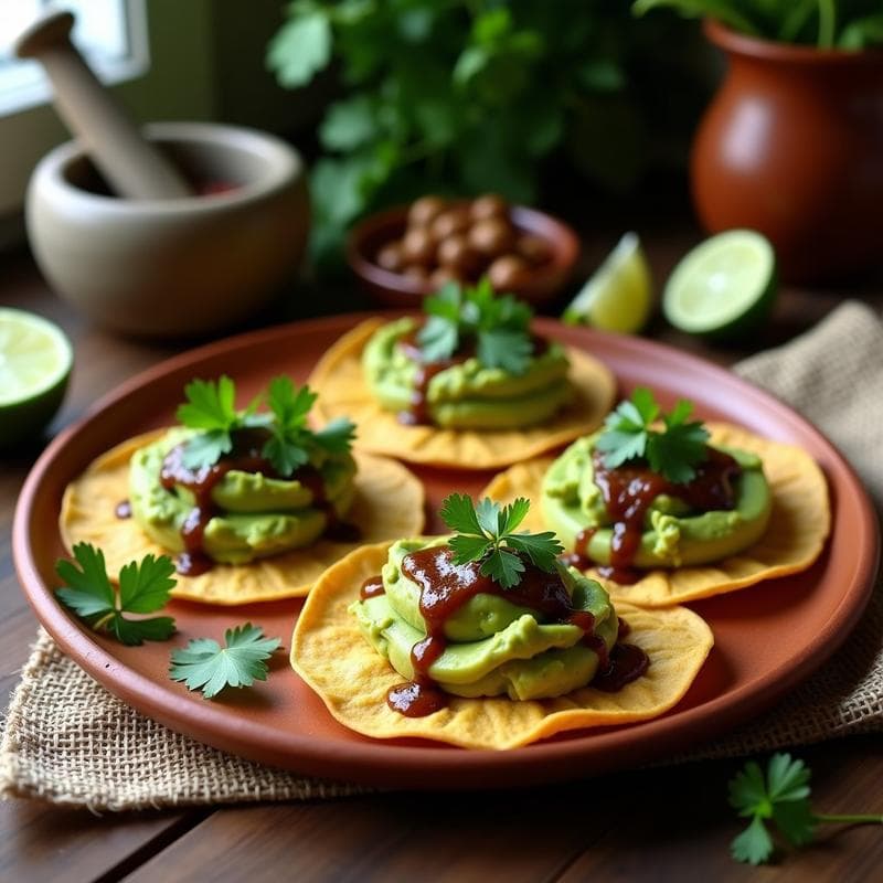 Tortitas de Maíz Azul con Guacamole y Salsa de Insectos: Receta Sostenible