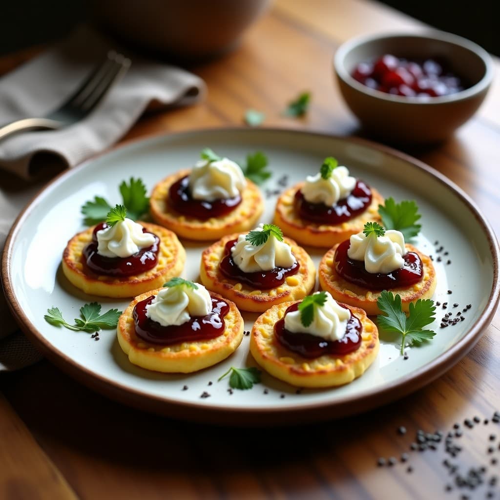 Tortitas de Maíz Azul con Queso de Cabra y Mermelada de Higueras: Desayuno Mexicano Dulce-Salado
