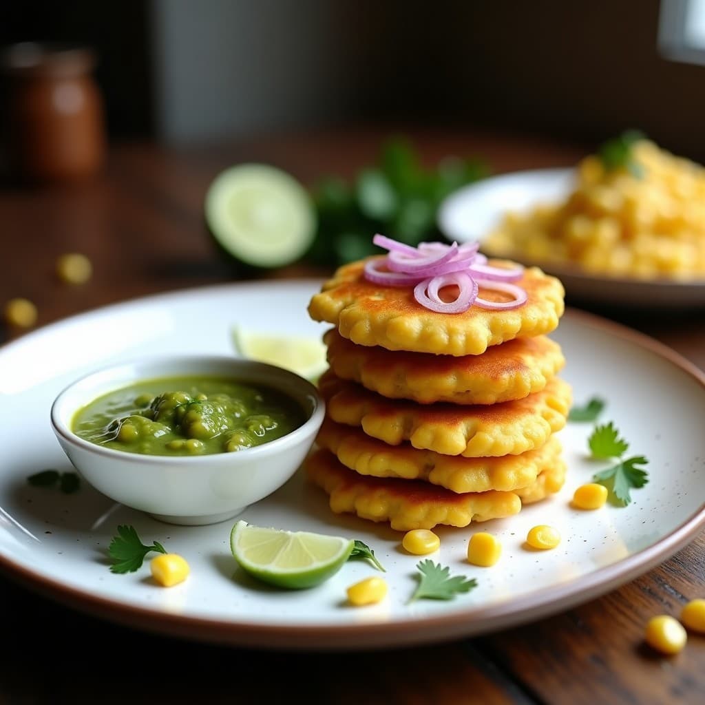 Tortitas de Maíz y Elote con Salsa Verde: Aperitivo Mexicano en Airfryer Sin Aceite