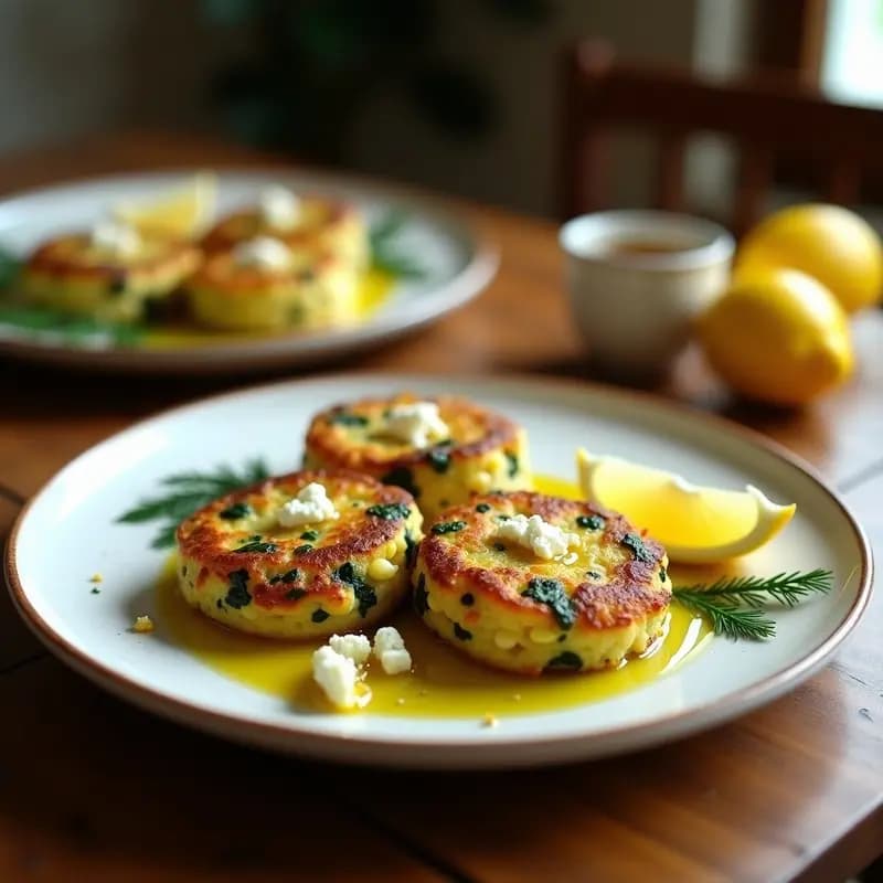 Tortitas de Maíz y Espinacas con Queso Feta: Receta Rápida y Sin Gluten para Desayunar