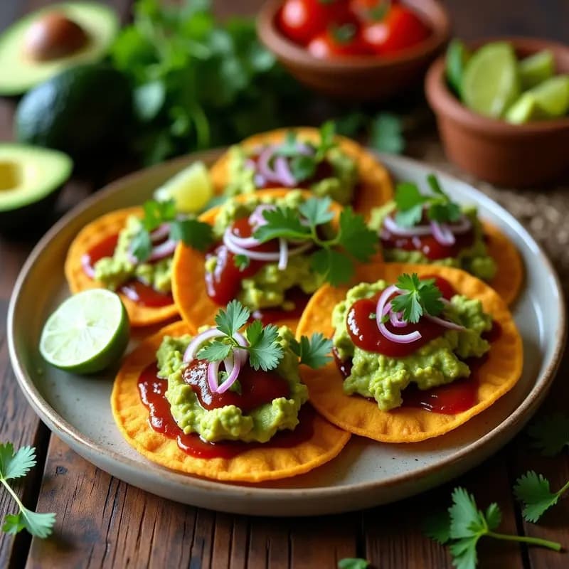 Tortitas de Maíz con Guacamole de Aguacate y Salsa de Chipotle: Receta Mexicana Rápida y Sin Lactosa