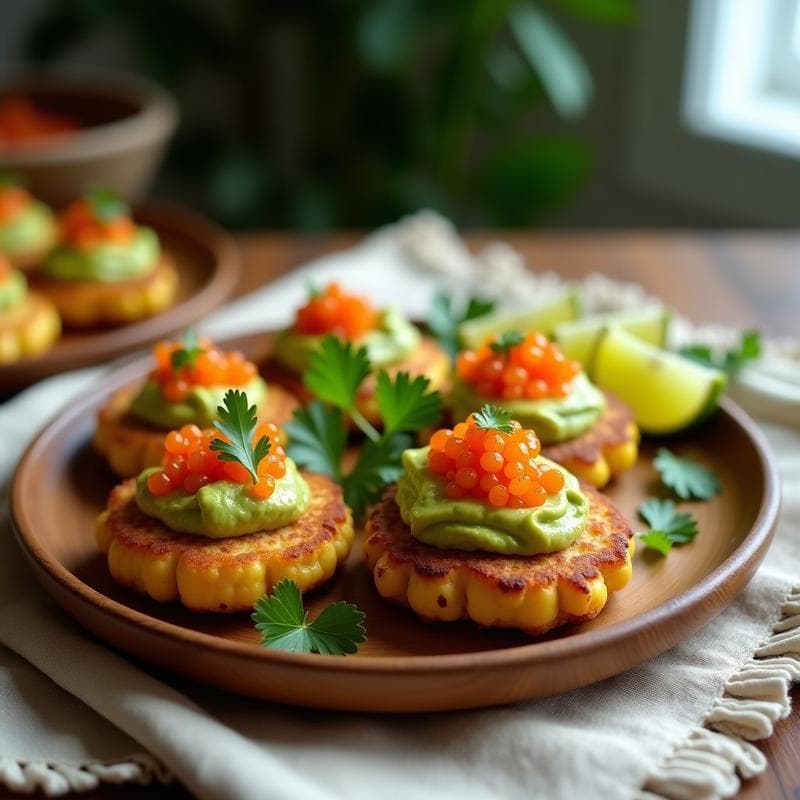 Tortitas de Maíz con Guacamole y Huevas de Trucha: Receta Keto y Alta en Omega-3 en 15 Minutos