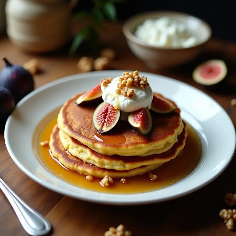 Tortitas de Maíz con Higos Caramelizados y Queso Ricotta: Desayuno Argentino Dulce-Salado