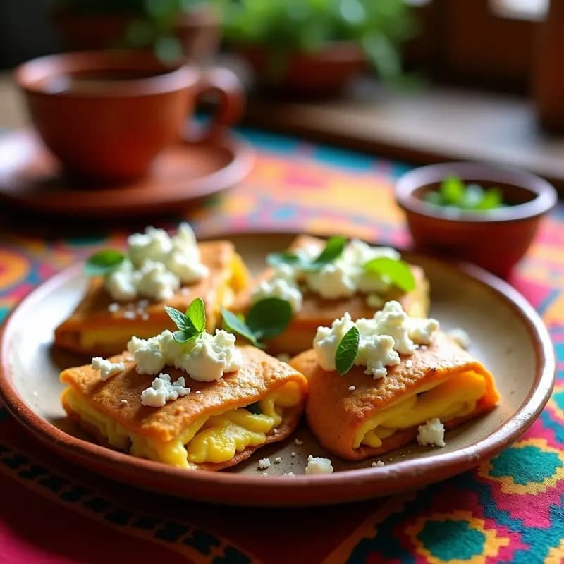 Tortitas de Maíz con Huevo y Chile Poblano: Receta Mexicana para Desayunar