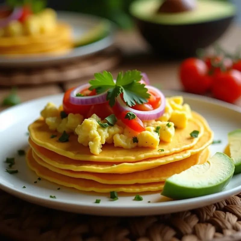 Tortitas de Maíz con Huevos Picantes: Desayuno Mexicano Rápido y Proteico