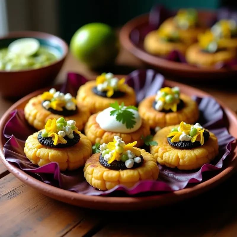 Tortitas de Maíz con Huitlacoche y Flor de Calabaza: Receta Mexicana Tradicional y Sin Gluten