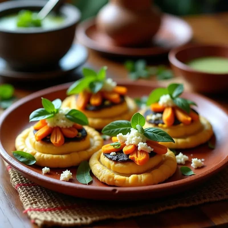 Tortitas de Maíz con Huitlacoche y Flor de Calabaza: Desayuno Mexicano Gourmet y Estacional