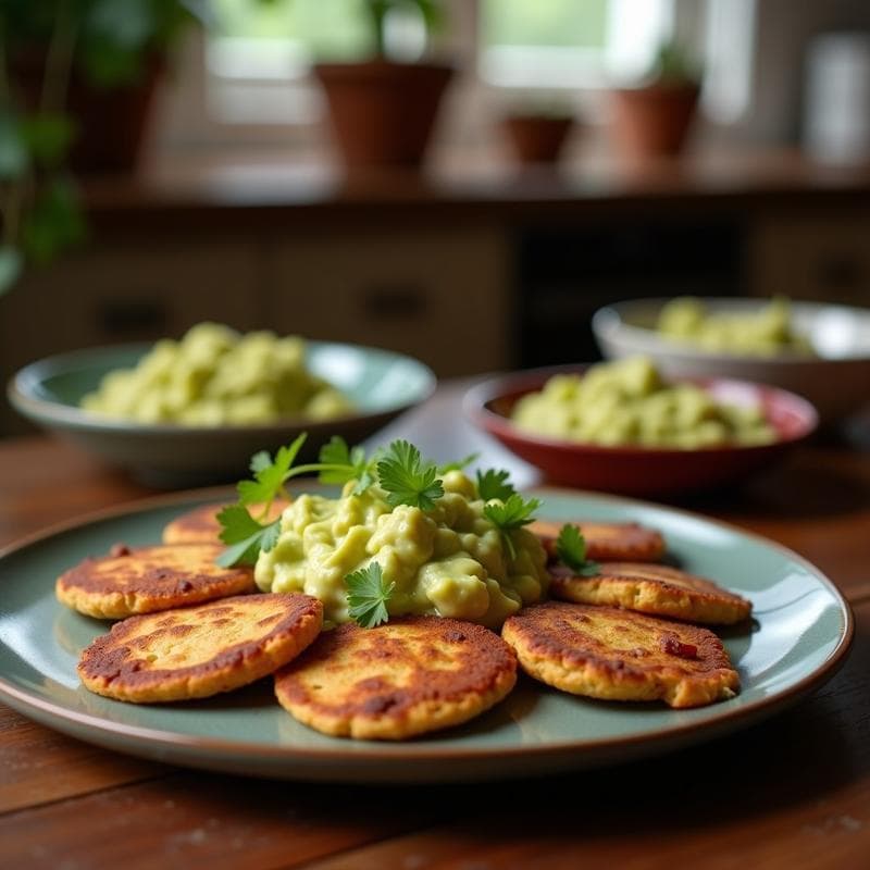 Tortitas de Maíz Morado con Salsa de Guacamole: Receta Peruana Sin Gluten