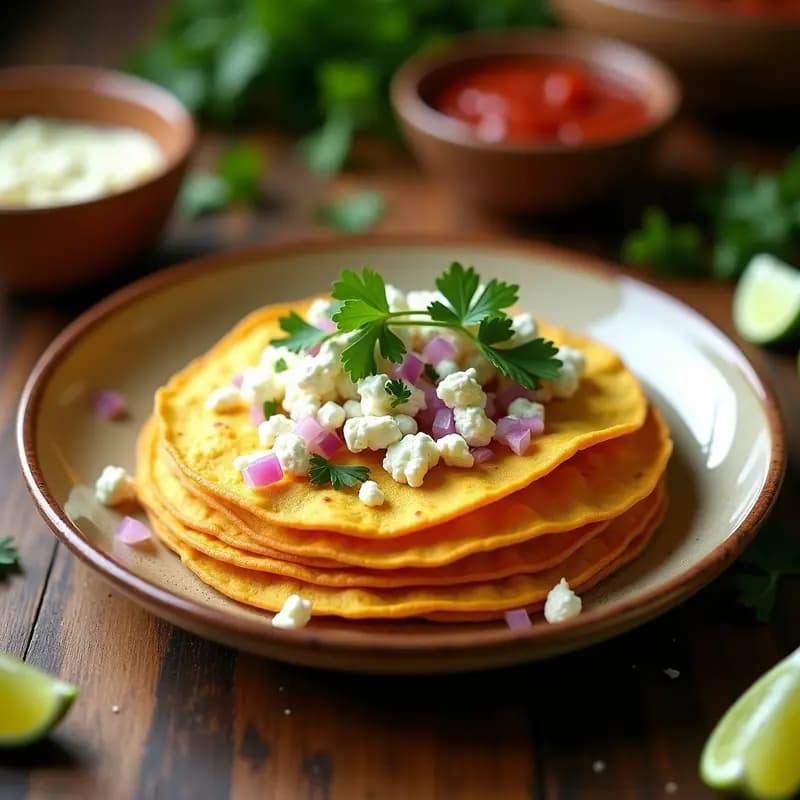 Tortitas de Maíz con Queso Fresco Vegano: Receta Sin Lactosa y Sin Horno en 15 Minutos