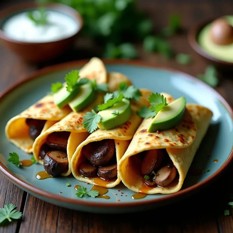 Tortitas de Maíz Rellenas de Hongos Ahumados: Receta Vegana y Alta en Proteína