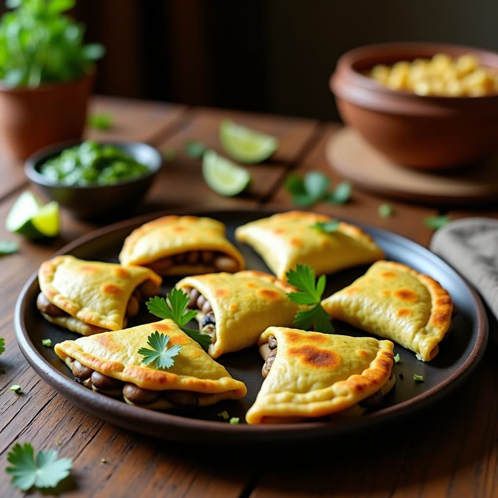 Tortitas de Maíz Verde con Relleno de Hongos y Queso Panela: Receta Mexicana Sin Gluten