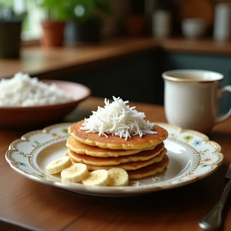 Tortitas de Mijo y Plátano con Coco: Receta Sin Gluten y Alta en Fibra en 20 Minutos