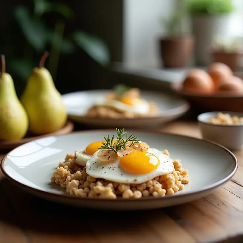 Tortitas de Peras al Caramelo Salado: Receta Fácil y Sin Harina en 20 Minutos