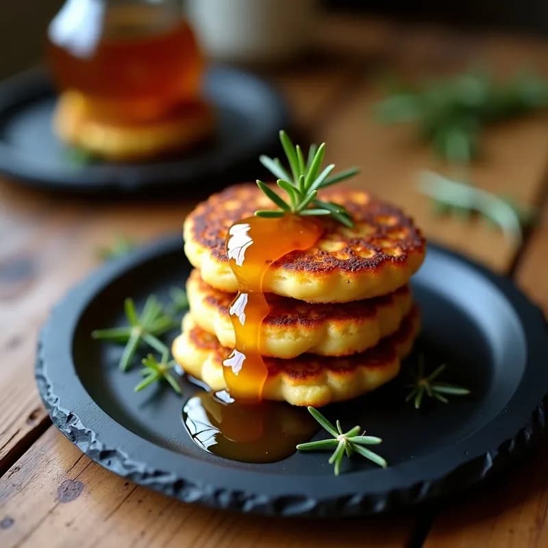 Tortitas de Queso Manchego con Miel Trufada: Receta Gourmet en 15 Minutos