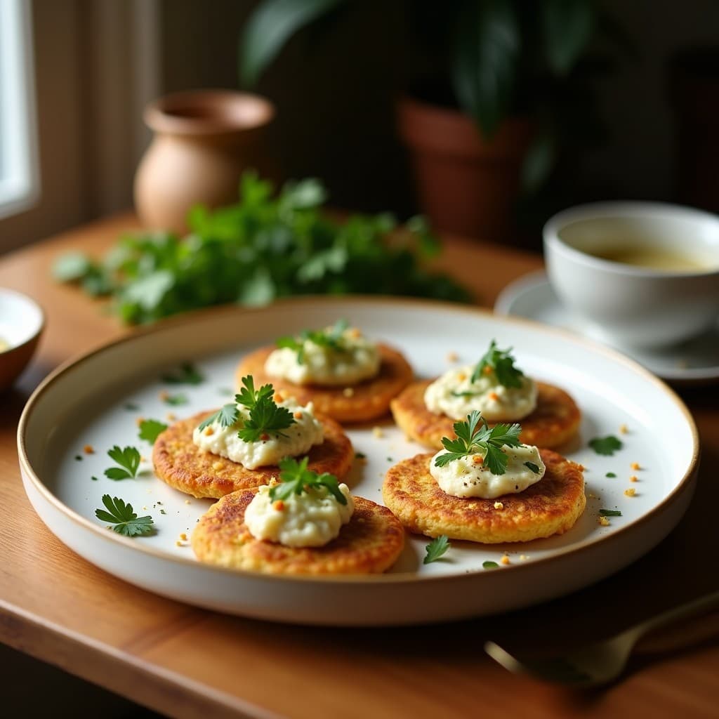Tortitas de Quinoa y Remolacha con Salsa de Tahini y Limón: Desayuno Vegano Colorido