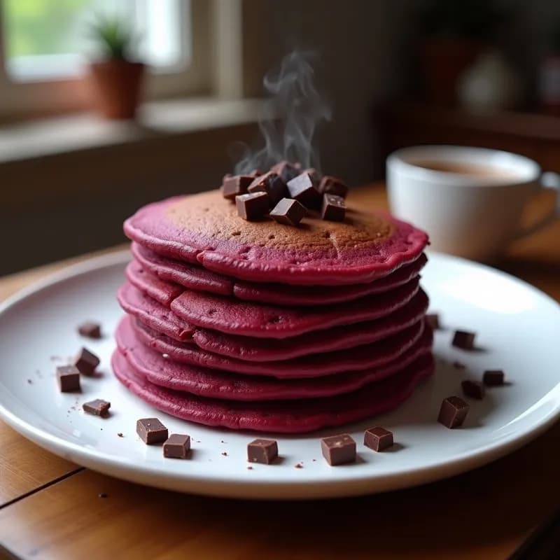 Tortitas de Remolacha y Chocolate: Receta Sin Huevo y Esponjosa en 15 Minutos