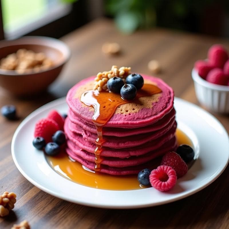 Tortitas de Remolacha y Proteína: Receta Sin Huevos, Esponjosas y Alta en Proteínas