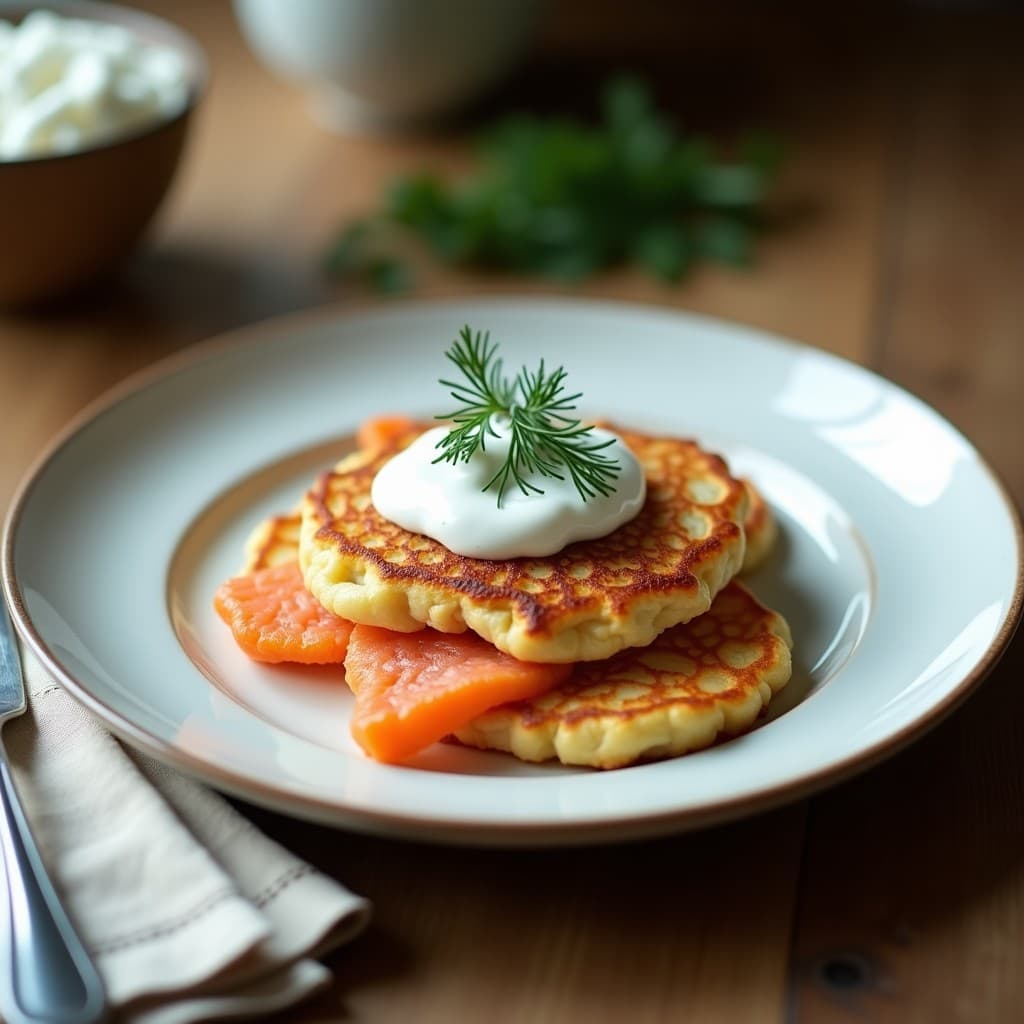 Tortitas de Salmón y Dill con Salsa de Yogur de Coco: Desayuno Escandinavo Alto en Omega-3