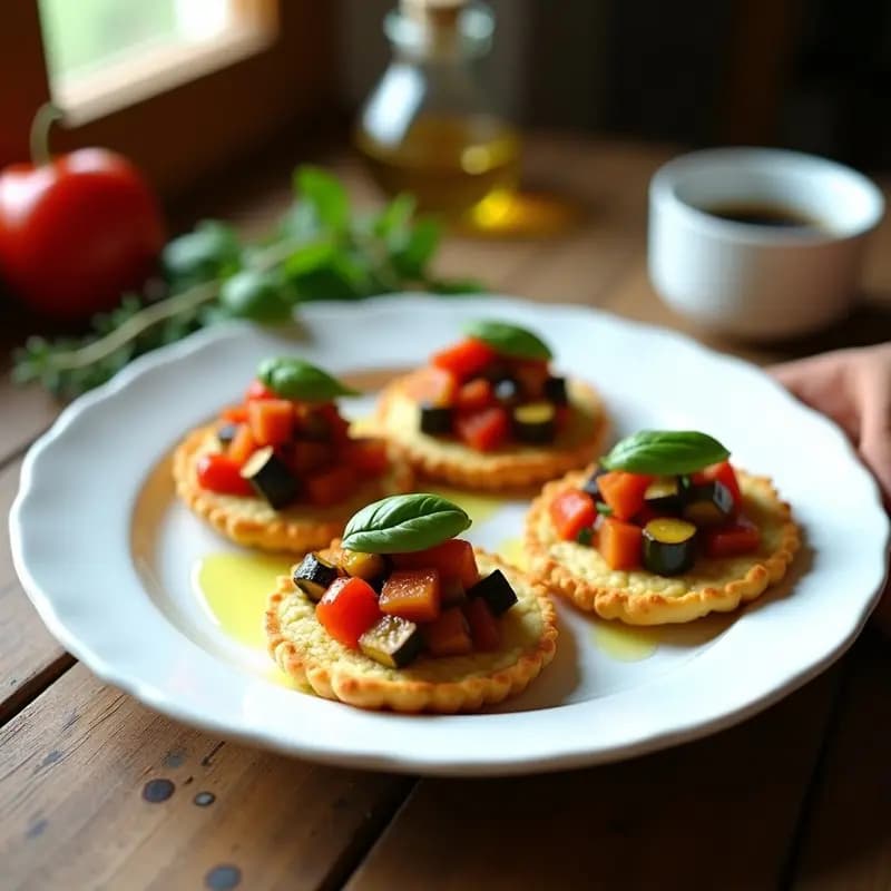 Tortitas de Socca con Toppings de Ratatouille: Receta Francesa Vegana y Sin Gluten