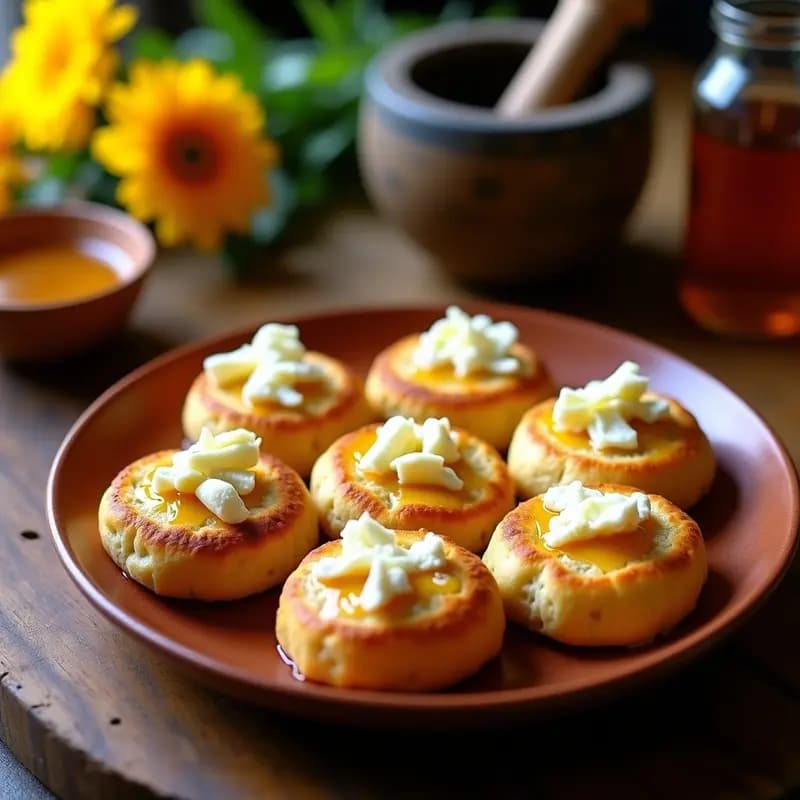 Tortitas de Socorro con Miel de Abeja y Queso Fresco: Desayuno Mexicano Sin Gluten