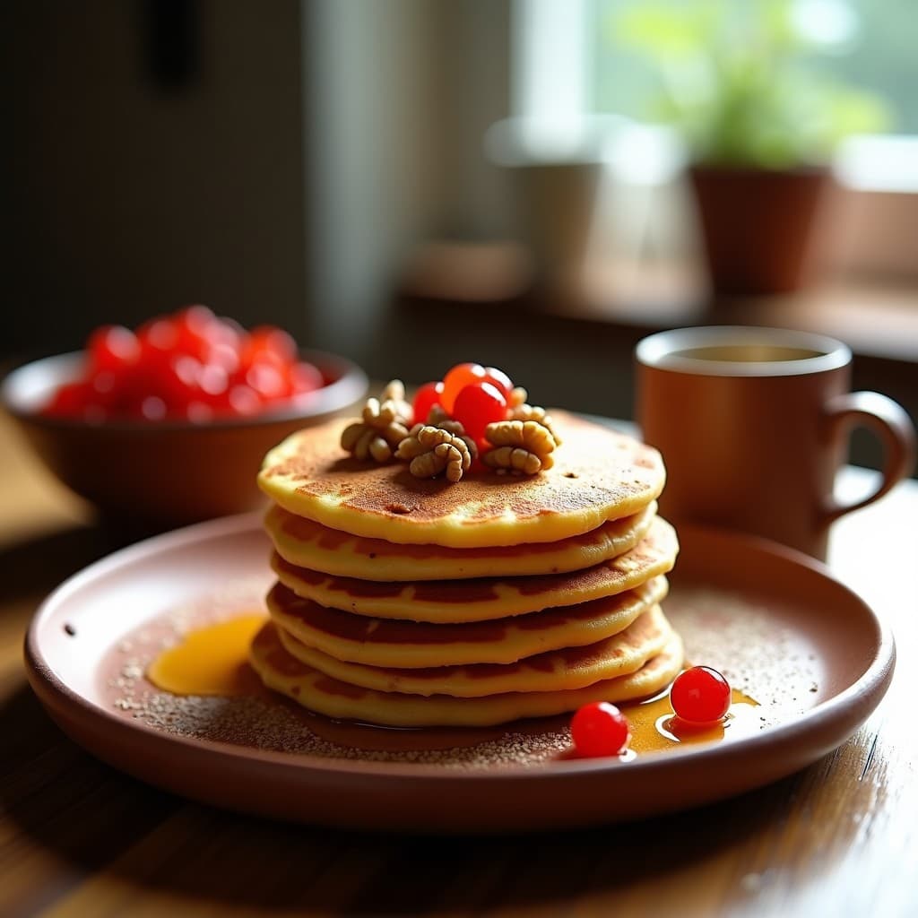 Tortitas de Harina de Teff y Bayas de Goji: Desayuno Etiopé Alto en Hierro y Antioxidantes
