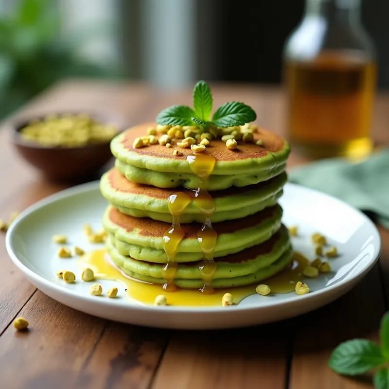 Tortitas Verdes de Pistacho y Matcha: Receta en Airfryer Sin Harina y Alta en Proteína