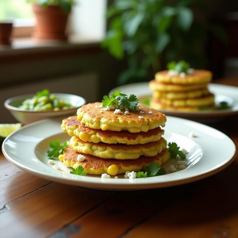 Tortitas Verdes de Elote y Queso Fresco: Receta Mexicana Express en 15 Minutos