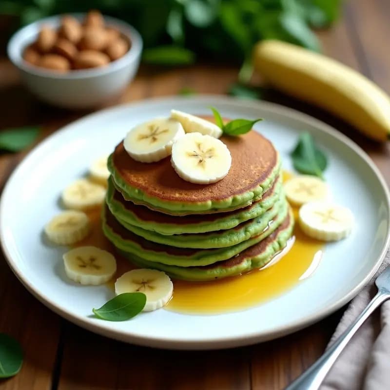 Tortitas Verdes de Espinacas y Plátano: Receta Sin Harina y Alta en Hierro para Desayunos Saludables