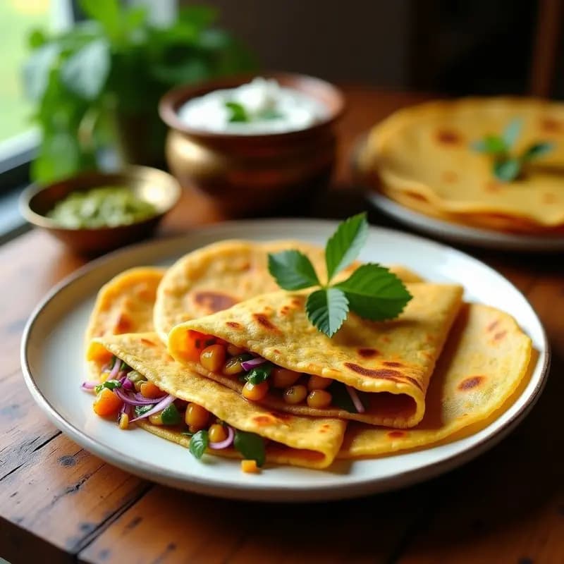 Masala Dosa de Verduras: Receta de Tortitas Indianas Crujientes en 30 Minutos