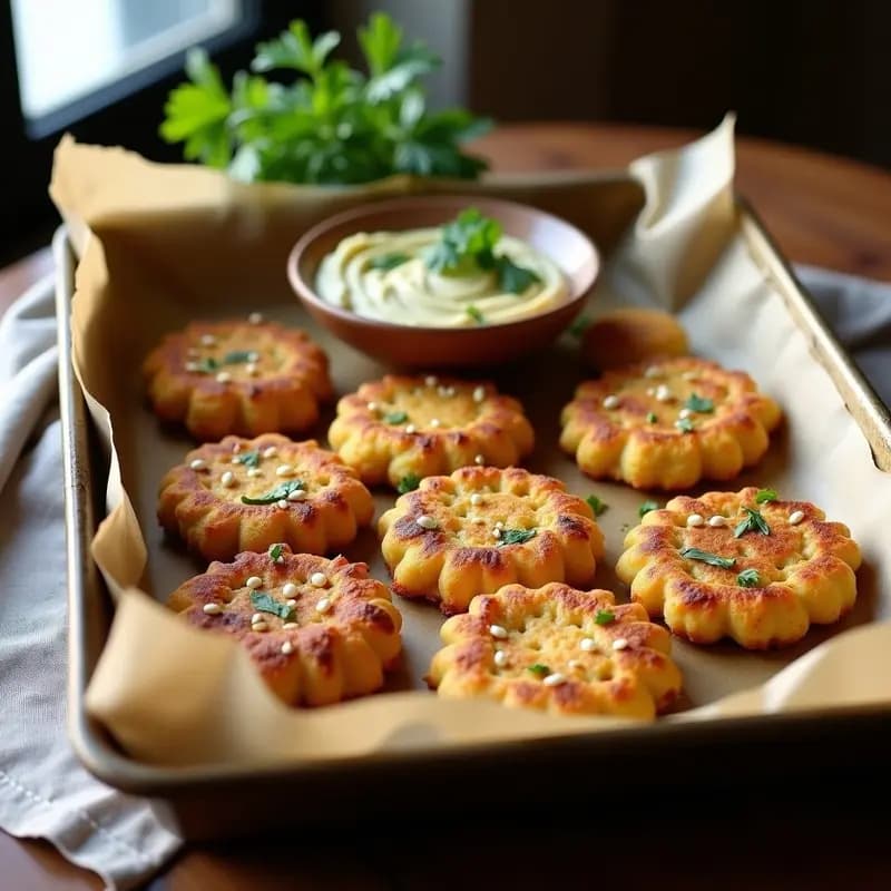 Tortitas de Zaatar y Coliflor al Horno: Receta Vegana Sin Harina y Crujiente